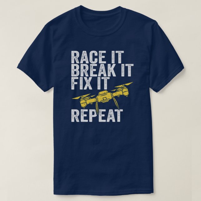 Mens Drone Quadcopter Racing Design for a T-Shirt (Design Front)