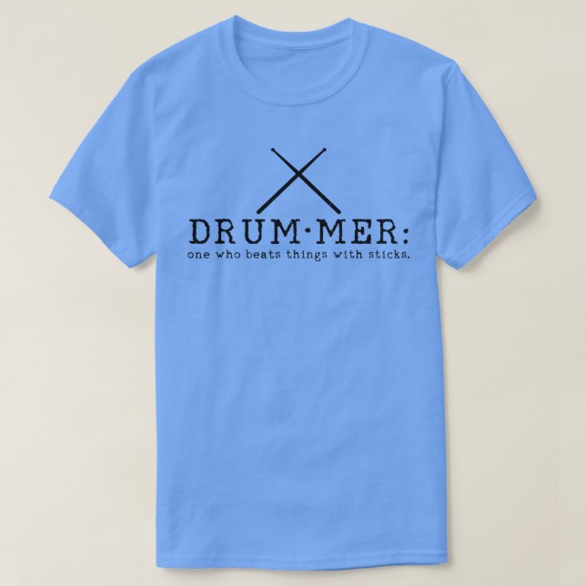 Mens Drummer   Definition Dictionary Funny Drums  T-Shirt (Design Front)