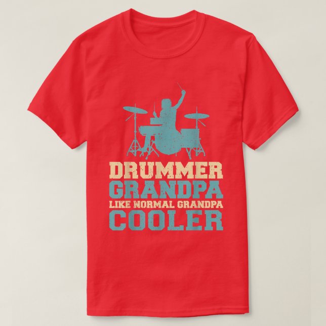 Mens Drummer Grandpa Like A Regular Grandpa Drumme T-Shirt (Design Front)