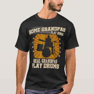 Mens Drummer Grandpa Real Grandpas Play Drums T-Shirt