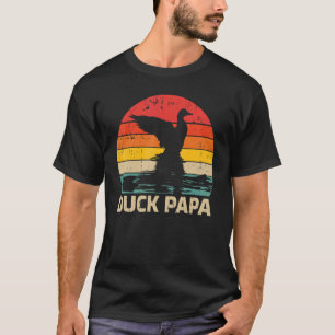 Mens Duck Vintage Retro Duck Papa Father's Day T-Shirt