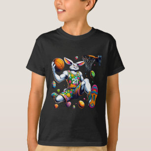 Mens Dunk Easter Bunny Bysketbyll Tee Gift Boys Ki