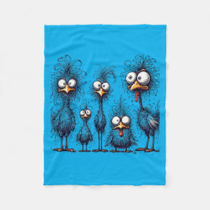 Mens Eagerlys Colourful Funny Chicken Art Crazy Fleece Blanket