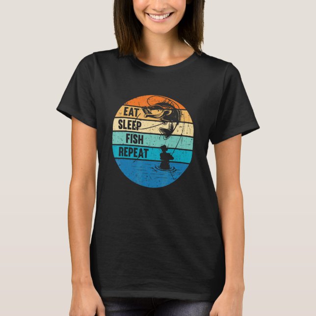 Mens Eat Sleep Fish Repeat T-Shirt (Front)