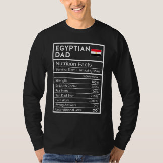 Mens Egyptian Dad Nutrition Facts National Pride F T-Shirt