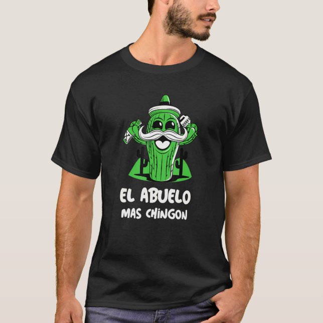 Mens El Abuelo Mas Chingon Grandfather Celebration T-Shirt (Front)