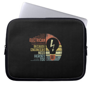 Mens Electrician Because Engineers Need Heroes Too Laptop Sleeve