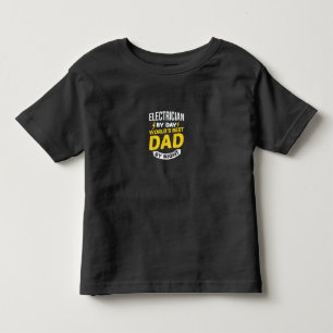 Mens Electrician By Day Worlds Best Dad By Night Toddler T-Shirt