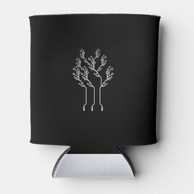 Mens Electrician Electrical Engineer Computer Nerd Can Cooler (Front)