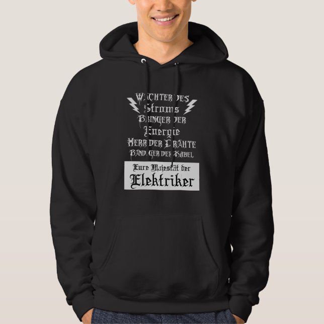 Mens  Electrician Hoodie (Front)