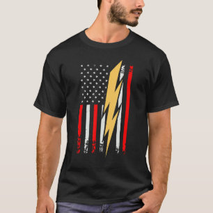 Mens Electrician Patriotic US Tee electricians Wir
