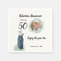 Men's Elegant Golf Theme Photo 50th birthday