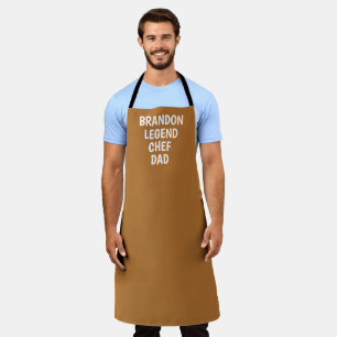 Men's Elegant Terracotta Modern Simple Dad Chef Apron