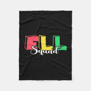 Mens ell teacher back to school squad english fleece blanket