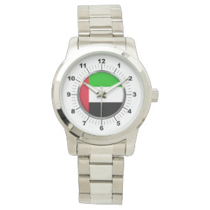 Men's Emirates Flag Oversized Silver Watch