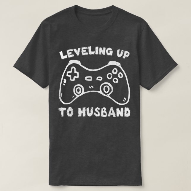 Mens Engagement for Groom Video Game Lovers Funny  T-Shirt (Design Front)