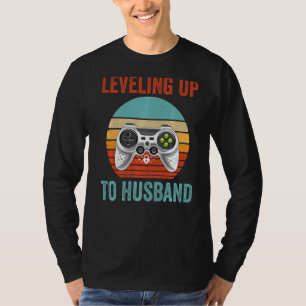 Mens Engagement Levelling Up To Husband T-Shirt