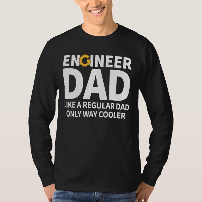 Mens Engineer Dad Funny Engineering For Men Engine T-Shirt (Front)