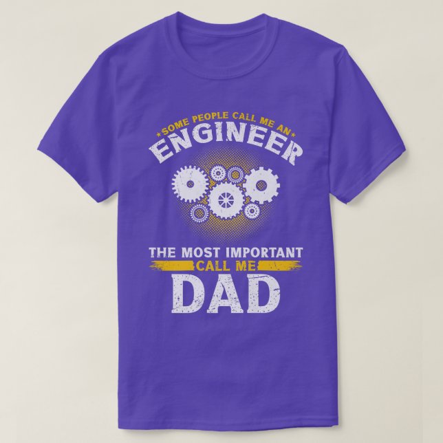 Mens Engineering Grandpa Dad Engineer  T-Shirt (Design Front)