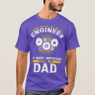 Mens Engineering Grandpa Dad Engineer T-Shirt