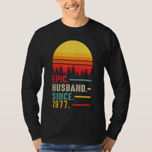 Mens Epic Husband Since 1977 Happy Anniversary T-Shirt