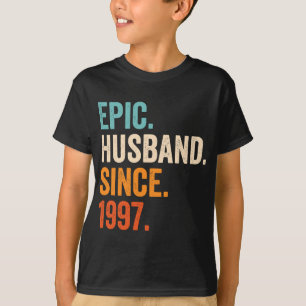 Mens Epic Husband Since 1997 25th wedding anniver T-Shirt