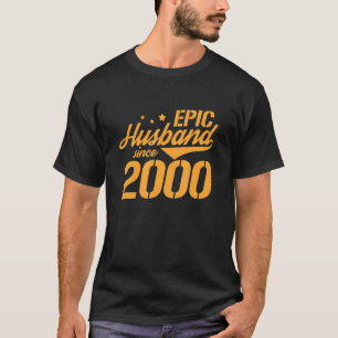 Mens Epic Husband Since 2000 22nd Wedding Annivers T-Shirt