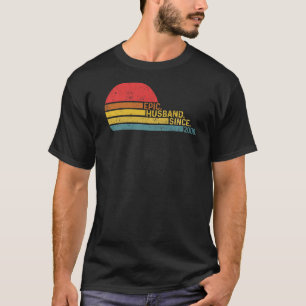 Mens Epic Husband since 2008 Wedding Anniversary R T-Shirt