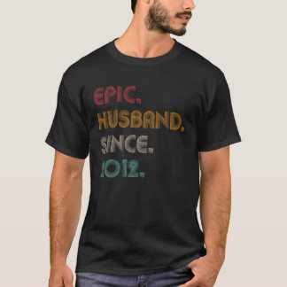 Mens Epic Husband Since 2012 - 10Th Wedding Annive T-Shirt