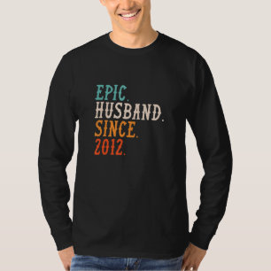 Mens Epic Husband Since 2012 10th Wedding Annivers T-Shirt