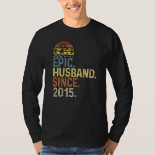 Mens Epic Husband Since 2015 Wedding Anniversary C T-Shirt