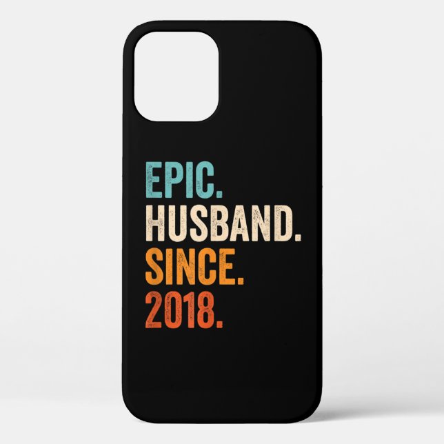 Mens Epic Husband Since 2018 wedding anniversary Case-Mate iPhone Case (Back)