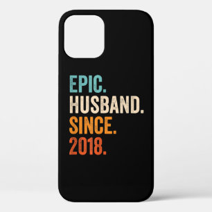 Mens Epic Husband Since 2018 wedding anniversary iPhone 12 Pro Case