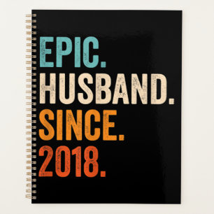Mens Epic Husband Since 2018 wedding anniversary Planner