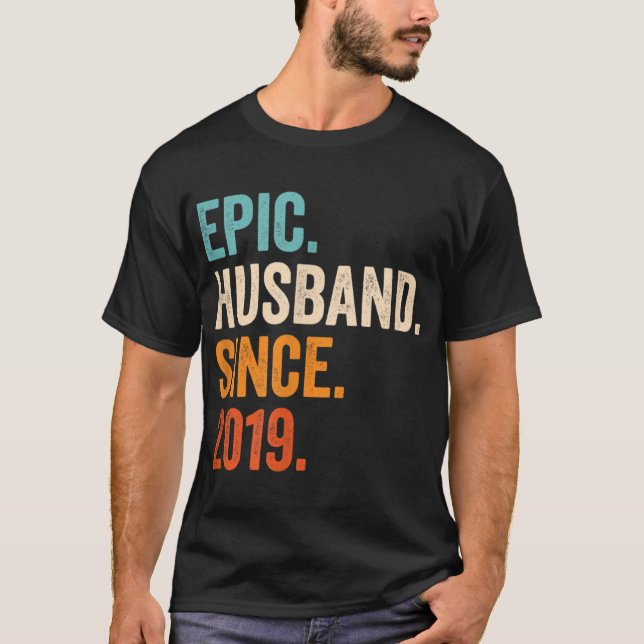 Mens Epic Husband Since 2019 T-Shirt (Front)