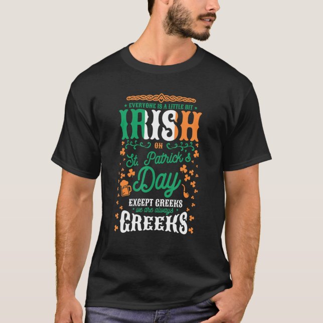 Mens Everyone Is A Little Bit Irish On St Patrick  T-Shirt (Front)