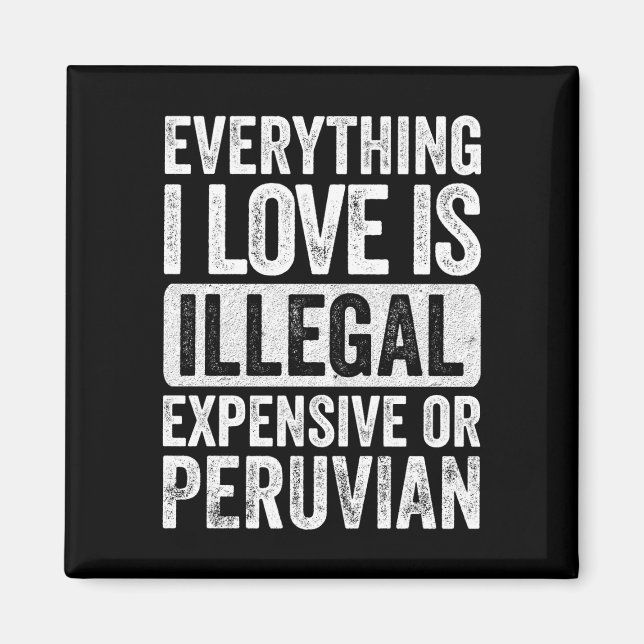 Mens everything love is illegal expensive or magnet (Front)