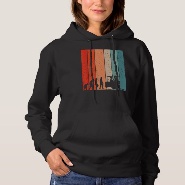 Mens Evolution Forklift Driver Evolution Forklift  Hoodie (Front)