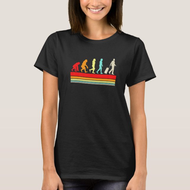 Mens Evolution Of Man Traveller Evolution  Travel  T-Shirt (Front)