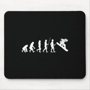 Mens Evolution Snowboard Gift Snowboarder Gift Boa Mouse Pad