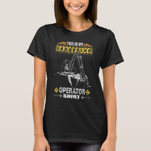 Mens Excavator Construction Worker Haevy Equipme T-Shirt