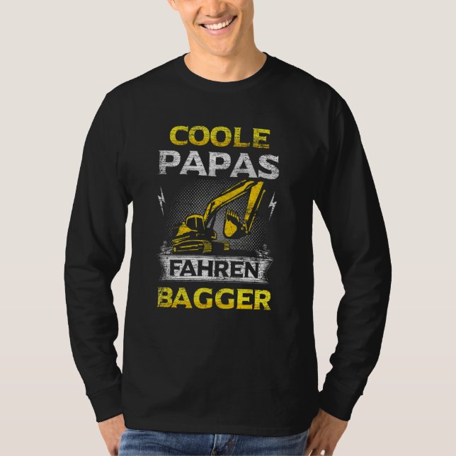 Mens Excavator Driver Dad Construction Worker Cons T-Shirt (Front)