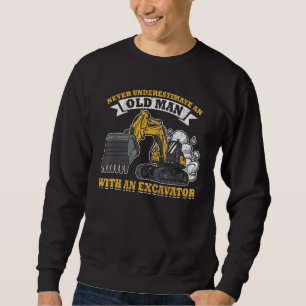 Mens Excavator Operator Construction Worker Heavy Sweatshirt