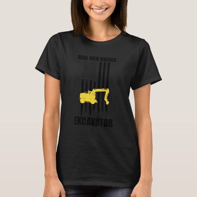 Mens Excavator Sand Digger for Bachhoe Operator T-Shirt (Front)