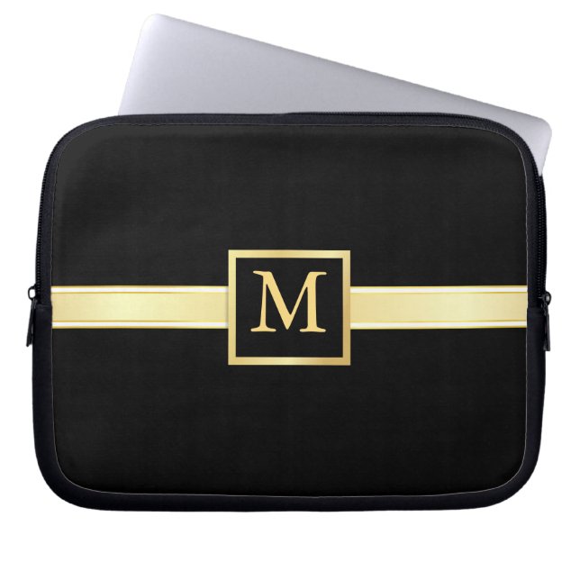 Men's Executive Style Monogram Laptop Skin Sleeve (Front)
