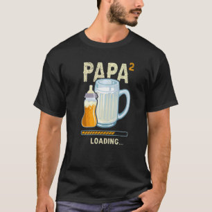 Mens Expectant dad twins second child dad to the p T-Shirt