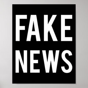 Mens Fake News Media Politics Trump Supporter Repu Poster