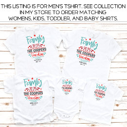 Men's Family Vacation Beach Summer Custom T-Shirt