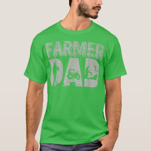 Mens Farmer Dad Farm Farming Father's Day Gift Tr T-Shirt