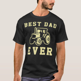 Mens Farmer Dad Vintage Tractor Driver Father  T-Shirt